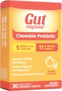 Chewable Probiotic for menn og kvinner, bremser ned digestiv aldring, øker immunsystemet, ikke-GMO, glutenfri og soya gratis, 5 milliarder CFU, 30 Chewable tabletter, Orange Flavor
