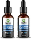 HAPPY BODY Liquid MSM Drops The Highest MSM Content in a Liquid MSM Supplement. Ideal for Both Oral & Topical Applications - 1 x 4 fl. oz Bottle (2 Pack)