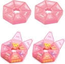 Heti Pill Organizer Nagy 7 napos Pill Box Organizer Napi orvosság Vitamin Halolaj tabletták kiegészítők Arthrity Friendly