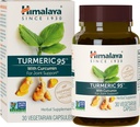 Himalaya Turmeric Herbal Supplement med gurkmeja Curcumin för gemensamt stöd och rörlighet, 95% Curcuminoids - Vegan, icke-GMO, Gluten Free, 600 mg, 30 kapslar