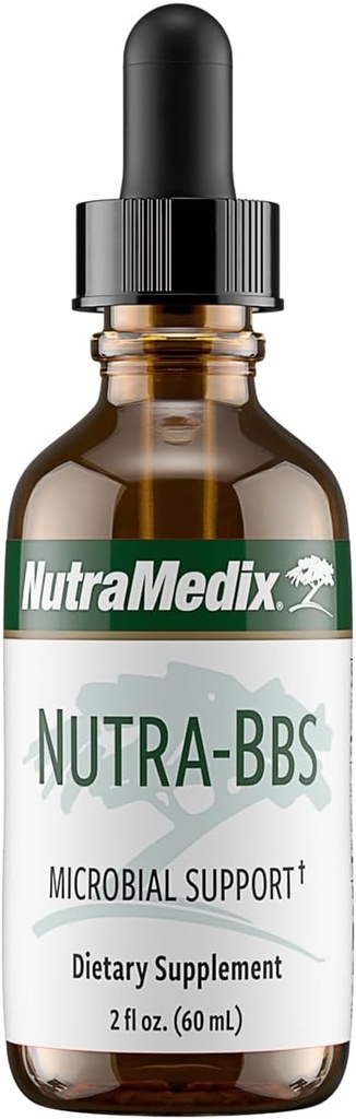 Nutramedix Nutra BBS - תוסף צמחי נוזלי לתמיכה Digestive & Immune - Elecampane Root & BlackBerry Leaves Extract for Gut Health - Immunity Booster (60mL)