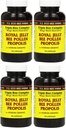 Y.S. Eco Bee Farms, (4 Pack) 皇家Jelly, Bee Pollen, Propolis, Plus 韩文森, 90 Capsules