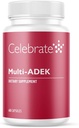 Celebrar Vitaminas Multi ADEK, Ferro Livre – Multivitamínico Bariátrico Diário, Alto Nível de Vitaminas A, D, E, K & B12 para pacientes com cirurgia de interruptor Duodenal (60 Cápsulas)