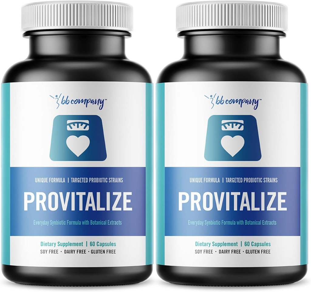 BB Company Provitalize | Probióticos para mulleres, menopausa | Apoio conxunto, curvas de Midsection Sexy, Saúde Digestiva, Menopause Bloat | Turmeric Curcumin Moringa | Embalaxe Vary 2 Pack