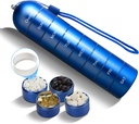 Heti Pill Organizer, 7 nap extra nagy kapacitású Pill Box esetében, Pill Holder Konténer, Vízálló és nagy kompartment tartó kiegészítők, Vitaminok, Halolaj és gyógyszer (kék)