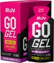 HRANILA ZA UČINKOVITOST, BPN Go Gel Endurance, 24 g ogljikovih hidratov in 100 kalorij na paket, Vegan + Gluten Free Running Gel, 10 kompletov za enkratno uporabo, mešana jagoda