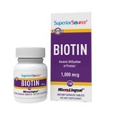 Superior Source Biotin 1000 mcg. Under The Tongue Quick Dissolve MicroLingual Tablets, 100 Count, Supports Healthy Hair, Skin, and Nail Growth, Helps Support Energy Metabolism, Non-GMO