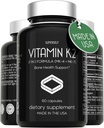 Vitamina K2 Capsules 100 mcg - Complejo de vitamina K MK-7 & MK-4-60 Capsules - VIT K2 2 en 1 Fórmula High Strength Suplemento MK7 MK4 - Hecho en Estados Unidos - Vegan " No GMO