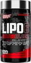 Nutrex Lipo-6 Black Max Trust Fat Burner - 快速代理能量,重量损失 减肥药丸 – Appetite 抑制剂,代谢作用促进剂 - 120 Capsules