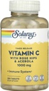 СOLARAY Time Release Vitamin C with Rose HIPS & Acerola, 1000 mg, 250 таблетки