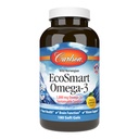 Carlson - EcoSmart Omega-3, 1000 mg Omega-3s, Sustainable Source, Heart Health, Brain Function & Vision Support, Lemon, 180 Softgels