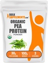 BulkSuplements.com Organic Pea Protein Powder - Plant Based & Vegan Protein Powder - Unflasheled & Gluten Free, 30g per Serving, 100g (3.5 oz) (Pack of 1)