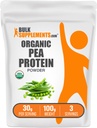 BulkSupplements.com Organic Pea Protein Powder - Plant Based & Vegan Protein Powder - Unflavored & Gluten Free, 30g per Serving, 100g (3.5 oz) (Pack of 1)