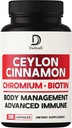 13in1 Cápsulas de Ceilán Cinnamon - 200 Cápsulas con Chromium Picolinate, Biotina, Grape Seed, Elderberry & More