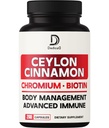 DEDICAD 13in1 Ceylon Cinnamon Capsules - 200 Capsules with Chromium Picolinate, Biotin, Grape Seed, Elderberry & More