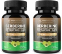 Berberine 1300mg con extracto de té verde, resveratrol, arroz de lévedo vermello e CoQ10 - 13-in-1 saúde inmune, apoio metabólico natural - 60 cápsulas - Non-GMO, laboratorio probado - 2 Pack