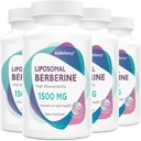 Liposomal Berberine תוסף 1500mg - High Bioavailability Berberine HCL קפסולות לנשים וגברים, AMPK Activator לבריאות קרדיווסקולרית, Sugar-Free, non-GMO,240 Softgels