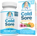 Bästa Cold Sore Supplement med Lysine och Lemon Balm - Dr Danielle Cold Sore Assist - 120 kapslar