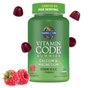 Garden of Life Vitamin Code Calcium Magnesium Gummies with D3 & K2, Supports Bone Health & Bone Strength + Prebiotics & Probiotics for Digestive Support, Non-GMO, Gluten-Free, 60 Raspberry Gummies