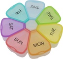 7 Day Weekly Pill Round Organizer, ShysTech Large Pill Case Pill Box 1 раз в день для таблеток / лекарств / добавок / витаминов