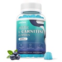 Sugar Free Acetyl L-Carnitine Gummies, L-Carnitine Supplement for Women & Men, with Vitamin C & B12, ALCAR for Energy, Brain & Heart Health Support, Vegan, Non-GMO, 60 Count