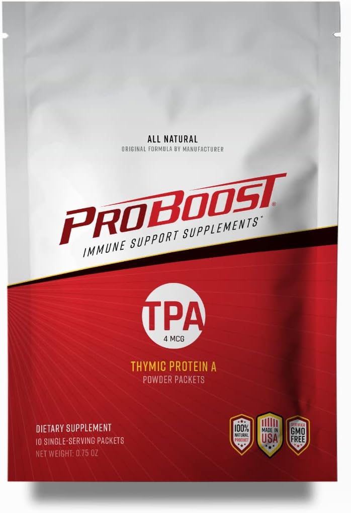 Timiskais proteīns Pulvera paketes (4 McG TPA) – Imūnsistēmas atbalsta papildinājums - visas dabas, Non-GMO Formula - 10 paketes
