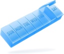 Barhon Pill Organizer böyük, həftəlik Tibb Pill Organizers, 7 Day Pills Box Case Big Vitamin əlavə Fish Oil, Blue
