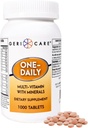 GeriCare One-Daily Multivitaminer med mineraler för män och kvinnor (1000 tabletter) Multi-Vitamin och Multimineral Dietary Supplement för immunitet, energi| Komplett dagligt näringsstöd