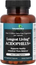 Futurebiotics Longest Living Acidophilus Plus Capsules, 100-Count