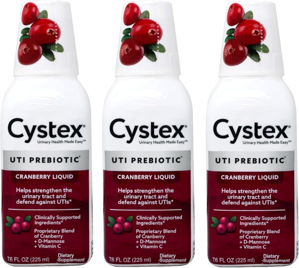 Cystex urinar de sănătate Întreţinere Cranberry 7.6 Fl Oz (Pachet de 3)