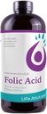 Life Solutions Liquid Folic Acid Supplement - 800 mcg B9 vitamin per szerving - Berry Flavor, 8 fl oz - Fast Absorption, Prenatalis, Heart & Brain Support