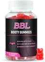 BBL Gummies pro ženy Butt Growth, 60 Počet, Bear Shape Booty Gummies pro Enhance Curvy Tělo, Butt Boost Vitamin Gummies pro větší Butt Fast, Vegan Weiner Gummies