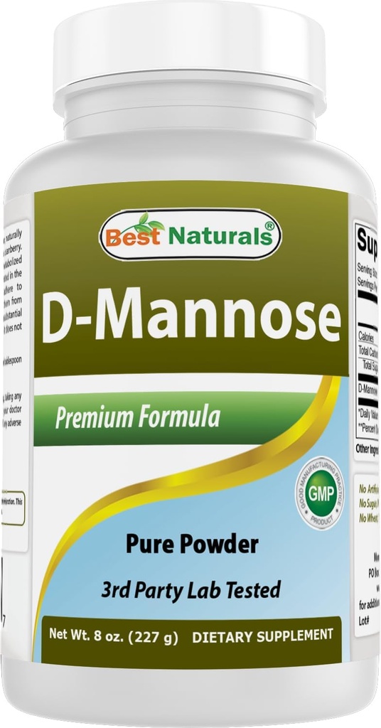 Best Naturals D- Mannose Pure milteliai - Šlapimo Tract Cleanse priedas - 8 OZ