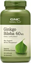 GNC Herbal Plus Ginkgo Biloba 60mg kiegészítés, vegetáriánus, mentális élesség támogatása, 300 szolgáltatás