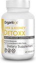 Organixx Ledviny a Játra Support Cleanse Dodatek, Mléko Thistle Reishi Bylinné Formule pro stravitelné zdraví, Ledviny a Játra Zdraví, Spánek & Energie Podpora, Gluten Free, Non GMO, 60 Vegetariánské kapsle