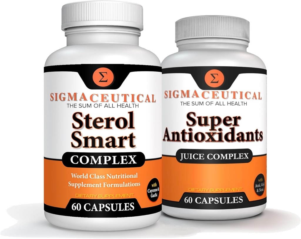 Niacin – Beta Sitosterol – Policosanol – Bitki Sterols - Garlic - Cayenne Supplement Plus Super Antioksit - Goji Berry, Acai Berry, Mangosteen, Resveratrol, Pomegranate & Noni