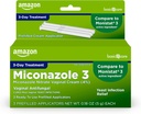 Oinarrizko Care Miconazole Nitrate Vaginal Cream (4 ehuneko), 3 eguneko emakumeentzako tratamendu infekziosoa, 0.18 ontza - 3 zenbatu (1eko paketea)