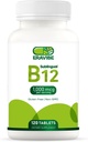 Витамин B12 1000 mcg, 120 Tablets, Natural Cherry Flavor, Gluten-Free, Non-GMO, Sugar Free, Fast Solution