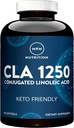 MRM Nutrition CLA 1250 | Keto Friendly | 80% CLA High Potency | 1000mg CLA por cápsula | graxas saudables | Gluten-Free | 30 servizos