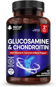 Glucosamine and Chondroitin MSM - High Strength Extra Absorbency Enriched with Vitamin C, Glucosamine Sulphate Chondroitin Sulphate, MSM, and Vitamin C Gluten-Free, GMP, 120 Food Supplement Tablets