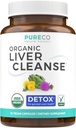 Organické vyčištění jater Detox & Opravy (Vegan, Non- GMO) Mléko Thistle Extract (80% Silymarin), Dandelion Root, Artyčok Leaf, Žlutý dok - Játra Zdravotní podpora Dodatek - 60 Kapsle (Žádné pilulky)