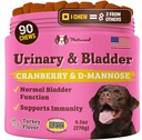 Natural Dog Company Urinary & Bladder Supplement for Dogs – Cranberry & D-Mannose, Marshmallow Root & Astragalus Soft Chews, Supports Urinary Tract Health, Bladder Function & Normal Urine Flow, 90 Ct