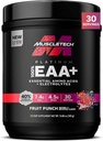 MuscleTech Platinum Essential Amino Acids Supplement med elektrolyter, Fruit Punch - Pre-Workout Powder för energi, muskeltillväxt och styrkabyggare - EAA Complex för män och kvinnor - 30 portioner