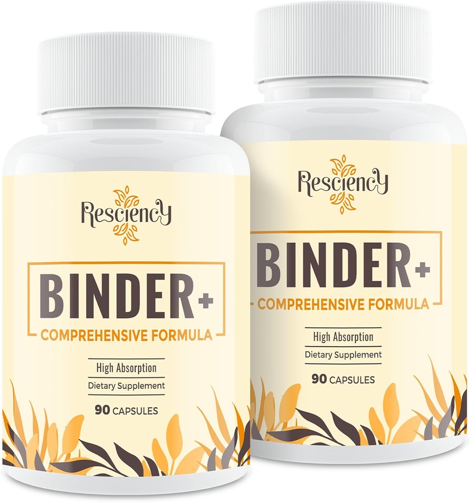 Detox Binder Supplement – Carvão ativado, Zeolite, Bentonite Clay, Cardo de leite, Misgos proprietários - Fígado & Gut, Max Absorção, 180 Cápsulas Vegan