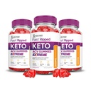 Justified Laboratories Fast Ripped Keto ACV Gummies Extreme (2000 mg) - 60 Count, Pack of 3 - Formulated with Apple Cider Vinegar, Folate & Vitamin B12 - Non-GMO, Vegan, Gluten Free - 90 Servings