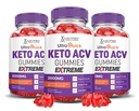 (3 Pack) Ultra Quick Keto ACV Gummies Extreme 2000MG Ultraquick Keto Gummies Apple Cider Vinegar Formulated with Pomegranate Beet Juice Powder B12 Vegan Non GMO 180 Gummys