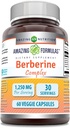 Amazing Formulas Berberine with Bitter Melon & Banaba Extract network  по 1250 Mg Per Serveing - Veggie Capsules - Не-GMO - Gluten-Free - Made in USA (60 Count - 1 Pack)