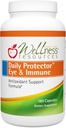 Wellness Resources Daily Protector Eye & Imune - Lutein, Lycopene, Zeaxanthin, Cryptoxantina, Bilberry e mais para Olho, Imune, e Saúde da Pele (180 Cápsulas)