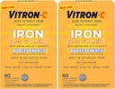 Vitron-c High Potency Iron Supplement Tablets 60 Ct (Pack of 2)