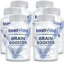 Brain Booster - Nootropní dodatek k posílení kognitivní funkce - 360 Vegan Friendly Kapsle - 6 Lahve